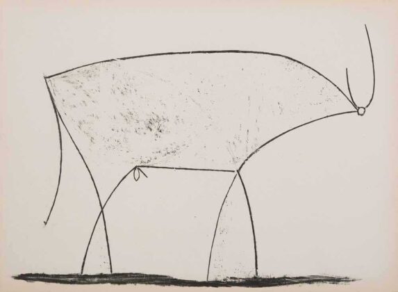 Pablo Picasso, Le taureau (XI stato 17 01 1946, 1945, litografia, 290x375 mm, 68 esemplari, Mourlot n.17