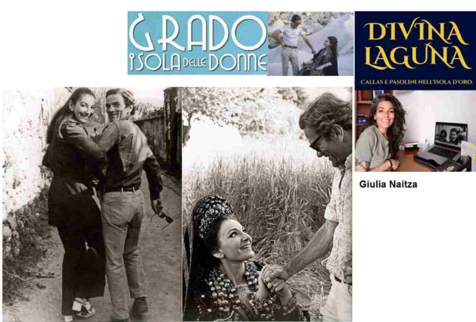 A sinistra Maria Callas e Pasolini 1970, al centro sul set di Medea 1969 A sinistra Maria Callas e Pasolini 1970, al centro sul set di Medea 1969