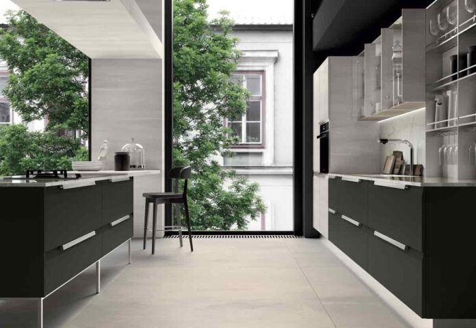 Cucina moderna Chantal bianco e nera Febal