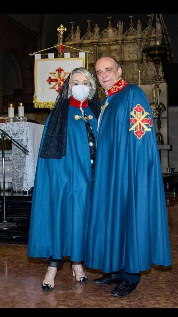 Il Delegato Vicario Nob. Dott. Giuseppe Rizzani con la Dama di Commenda di Merito Daniela Javarone