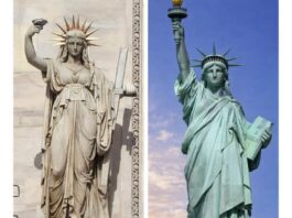 Milano e la Statua della Libertà di New York