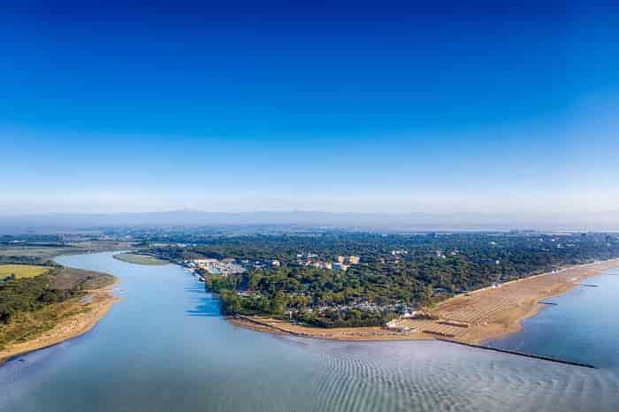 lignano veduta aerea foce tagliamento