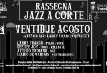 Loc. oriz. Jazz a Corte. Jazz on air con Larry Franco Quartet, Palazzo Beltrani Trani, 22 agosto 2021