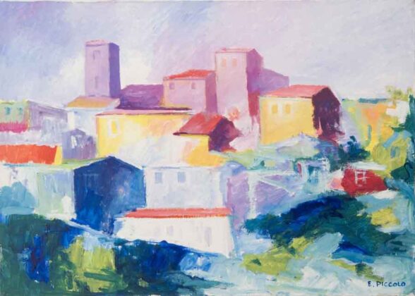 Ernesto Piccolo Paesaggio 2000 olio su tela cm 50x70
