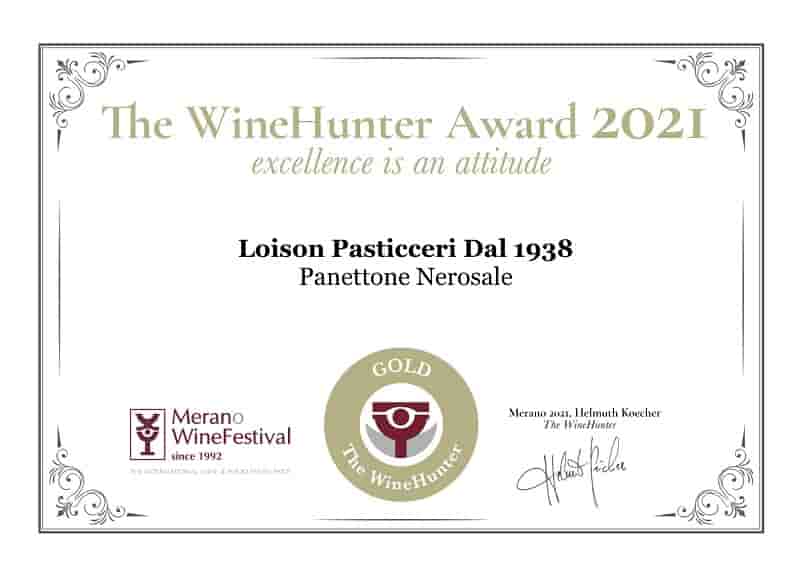 merano wine festival 2021 gold Panettone Nerosale