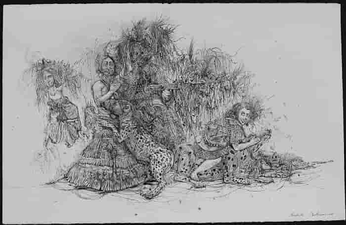Arshak Sarkissian,Secret Garden ink on paper 58x78 cm 2020 copy