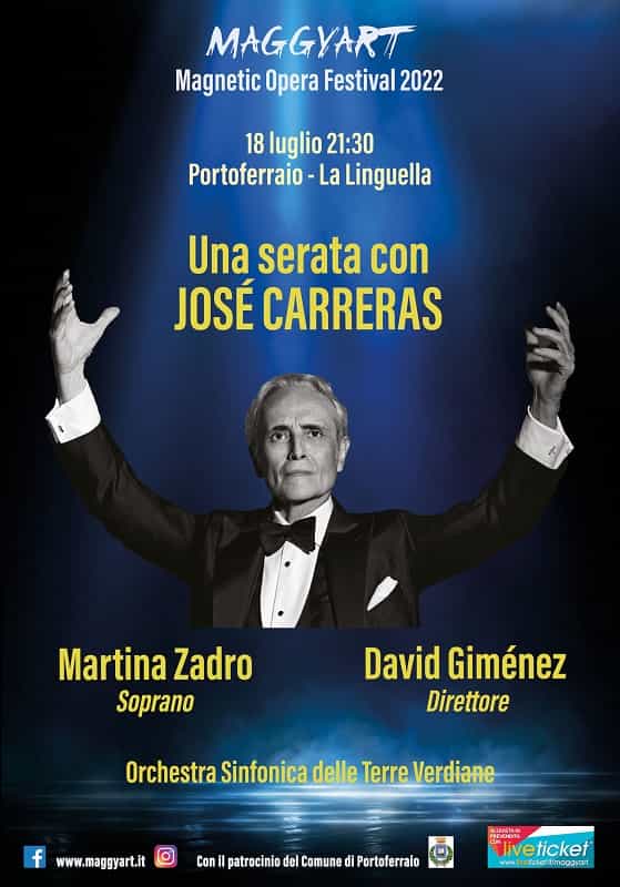 Elba Una serata con José Carreras al Magnetic Opera Festival Elba Una serata con José Carreras al Magnetic Opera Festival