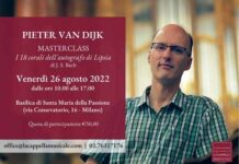 Milano. Masterclass organistica “I 18 corali dell’autografo di Lipsia” di J. S. Bach Masterclass Pieter van Dijk