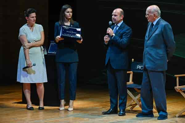 PremioGiorgioAmbrosoli Francesca Ambrosoli Roxana Roman Amb.Durante Mangoni Piero Bassetti