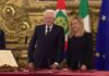 Presidente Sergio Mattarella e Giorgia Meloni