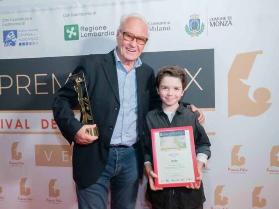 il regista Ali Khamraev con il giovanissimo attore Theodore Chkareuli