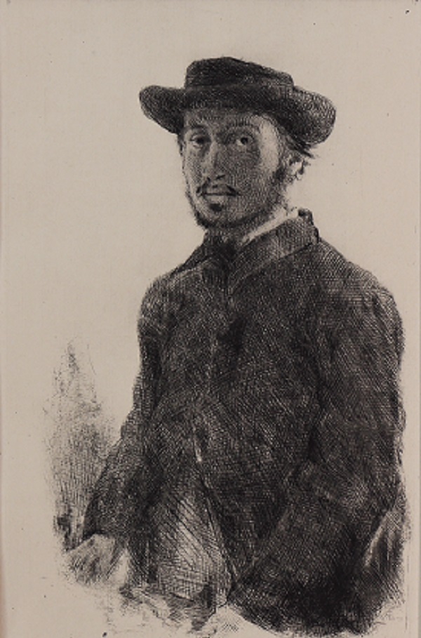 DEGAS par lui meme autoportrait heligravure DEGAS par lui meme autoportrait heligravure