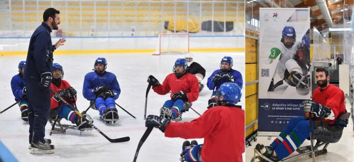 Adaptive Winter Sport, a destra Andrea Macri Adaptive Winter Sport, a destra Andrea Macri