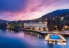 Si chiude la 150esima stagione di Villa d’Este Drone view Villa d Este at sunset