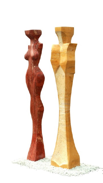 Choi Yoon Sook opere in travertino