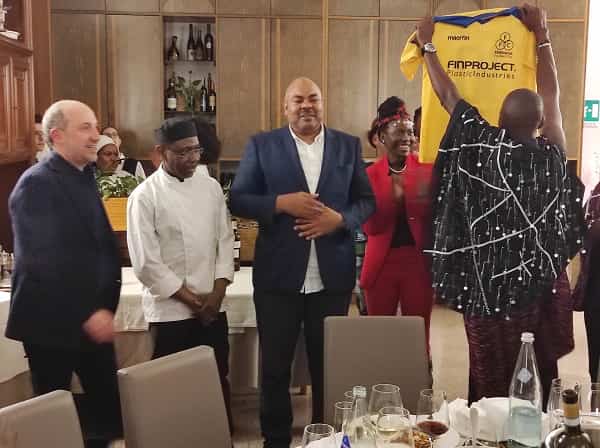 Cena con Lo Zambia con il Ssindaco di Fermo Paolo Calcinaro