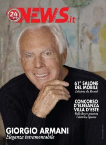 Cover 24orenews.it Magazine Maggio 2023 Armani