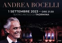 Andrea Bocelli on stage at Taormina’s Teatro Antico Andrea Bocelli Taormina