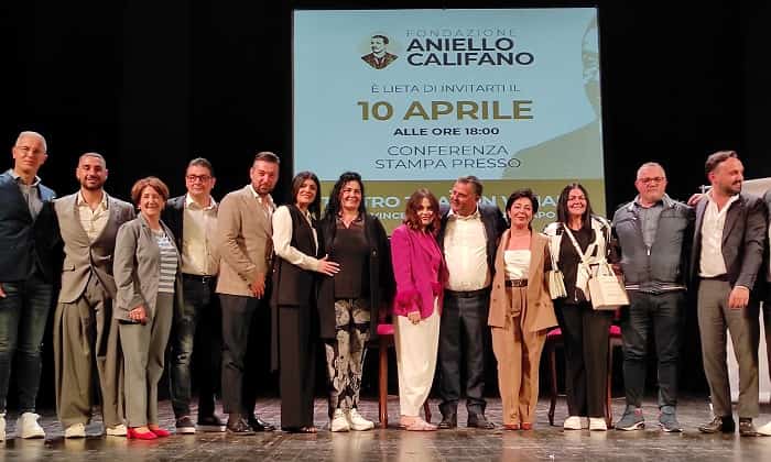 Il Team il giorno della Presentazione a Napoli Presentazione della FONDAZIONE ANIELLO CALIFANO - Napoli Teatro Trianon Viviani