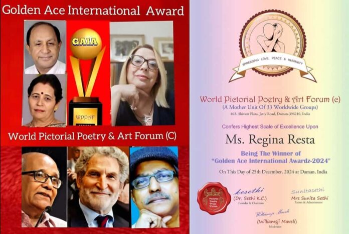 4th Golden Ace Award 4th Golden Ace Award Achieved by Ms. Regina Bis Resta
