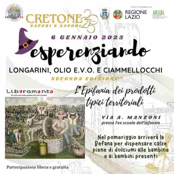 Cretone, Palombara Sabina Esperienziando Saperi e Sapori 2025, 6 gennaio min