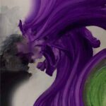 6 Salvatore Garau, Università immateriale che genere onde sacre di viola, 2025. Acrilico su tela cm175x127