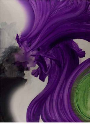 6 Salvatore Garau, Universit&agrave; immateriale che genere onde sacre di viola, 2025. Acrilico su tela cm175x127