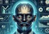 Homo Economicus - , a stylized representation of the rational economic man, depicted in a futuristic, cyberpunk art style