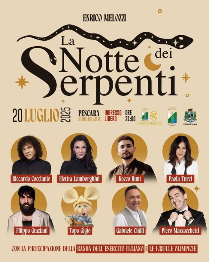 La notte dei serpenti 2025 ospiti La notte dei serpenti 2025