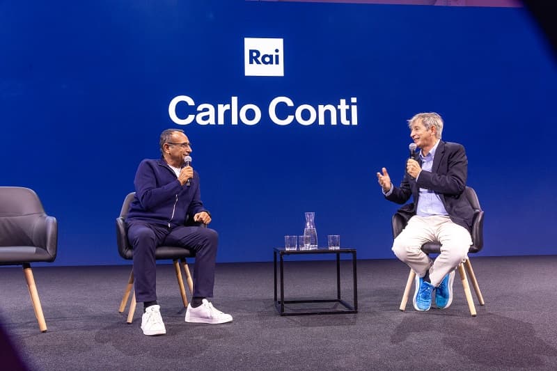 Aldo Vitali con Carlo Conti al Festival dello Spettacolo 2025 - crediti Alessandro Zambianchi, Alessandra Trucillo, Iwan Palombi, Stefano G. Pavesi Aldo Vitali con Carlo Conti