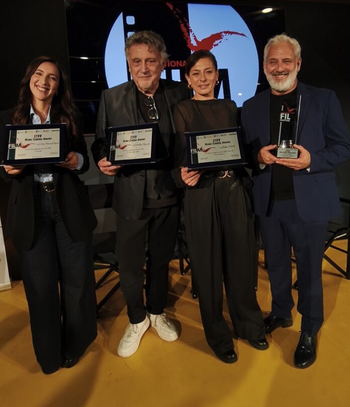 da sx: Anna Ferraioli Ravel, Andrea Roncato, Lidia Vitale, Vincent Riotta ITFF Roma Cinema Award
