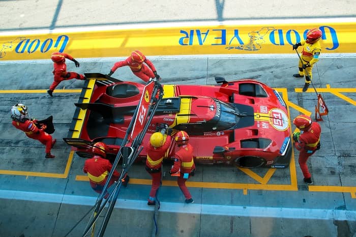 Ferrari Team al box