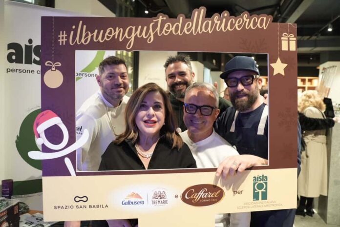 Fulvia Massimelli insieme agli Chef SLAFood Arte cerebrale SLA