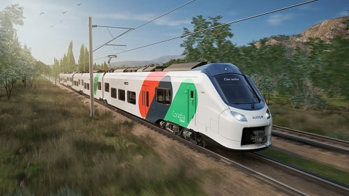 Key visual Alstom livery Coradia Stream regional train Alstom treni Coradia