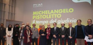 inaugurazione opera di Michelangelo Pistoletto in Regione Lombardia