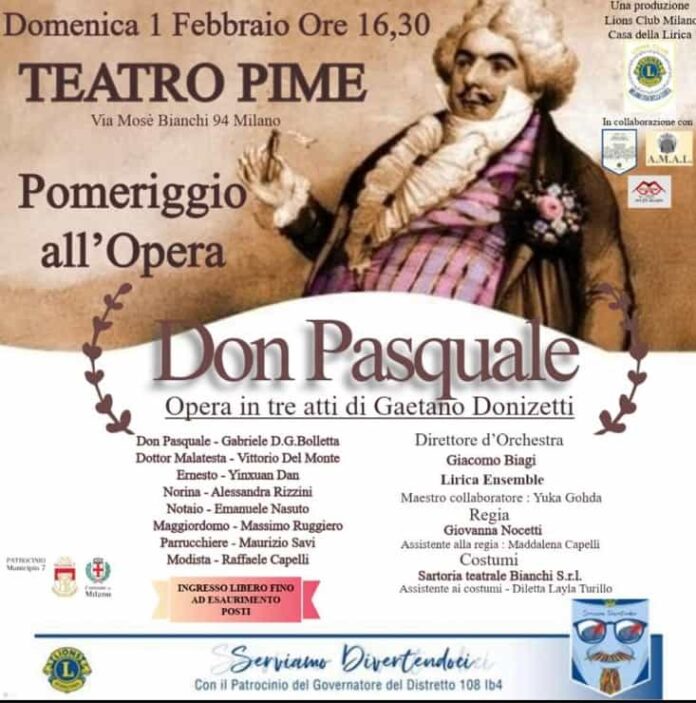 Don Pasquale al Teatro Pime Milano Don Pasquale al Teatro Pime Milano