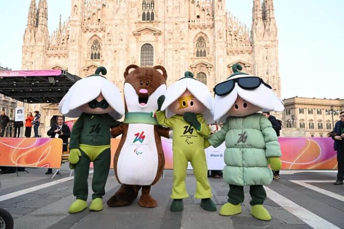 Paralimpiadi 2026 - Piazza Duomo - mascotte