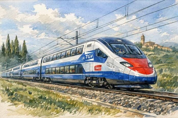 Alta velocità in Italia - disegno TGV a due piani