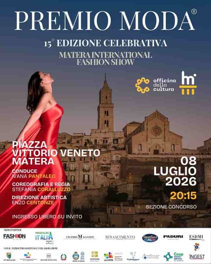 Locandina Premio Moda - Evento 08 luglio 2026 Premio Moda Matera 2026